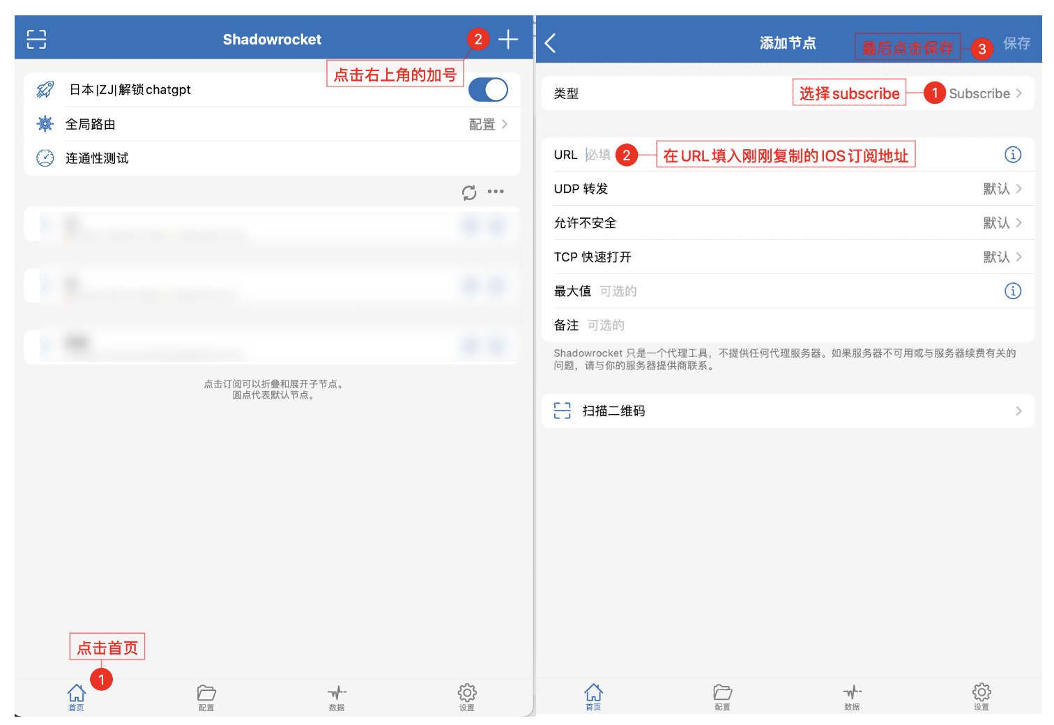 步骤2：导入订阅